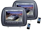 Pair of Adjustable Headrest w/Built-in 7'' TFT Monitor
