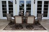 Chub Cay Patio 7 Piece Rocking Chair and Slatted Table Set