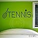 Tennis Vinyl Lettering Wall Decal Sticker (12.5