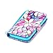 iPhone 5S Case,iPhone 5S Wallet Case,5S Case,CASELAND PU Leather Flip Wallet Case for iPhone 5 5S SE [Flower]