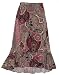 Apparel : Stitched Flounce Skirt/Black and Brown Print