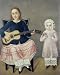 Photographic Prints of MEXICO CHILDREN, c1850. Girl with a guitar and another with a flower bouquet, from Granger Art on Demand