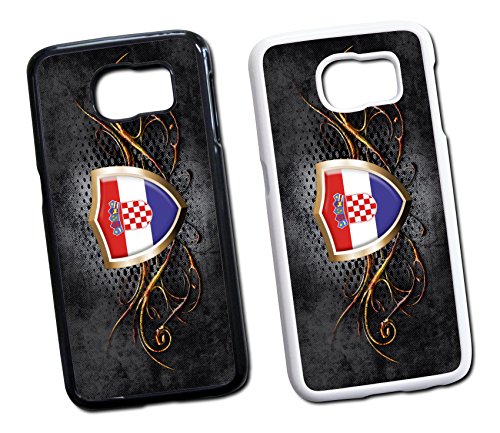Samsung Galaxy Kroatien Hrvatska 5 Hard Tasche Hülle Case Cover Schutz Handy Galaxy S6 Edge PLUS Weiss