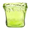 Rustic Recycled Glass Square Votive - Lime