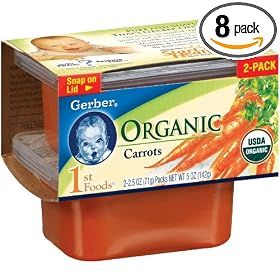 Gerber 1st Foods Organics Carrots, 2 Count, 2.5 Ounce Units 51Lly2uitGL. SL500 AA280 PIbundle 8,TopRight,0,0 AA280 SH20 Gerber 1st Foods Organics Carrots, 2 Count, 2.5 Ounce Units