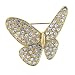 Jewelry : Gold Tone Studded Butterfly Animal Pin