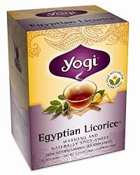 Yogi Egyptian Licorice, Herbal Tea Supplement, 16-Count Tea Bags (Pack of 6)