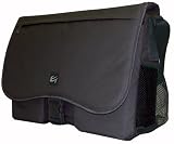 Computer Gear Case Gear Messenger Style Shoulder Pack 15.6 inch Widescreen Notebook Laptop Bag and Carry Case - Black