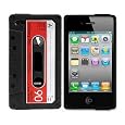 Silicone Cassette Tape Case / Skin / Cover For Iphone 4 by Insassy