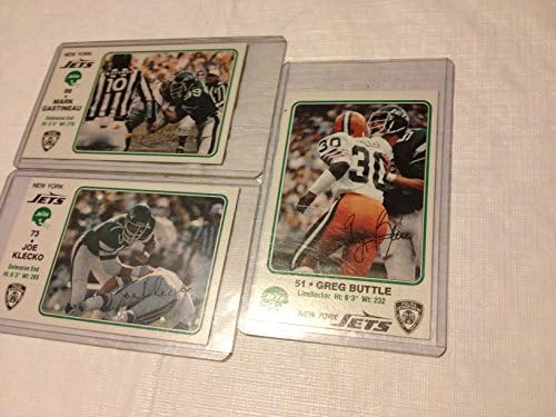 New York Jets 1981 PAL Football SGA Lot of 3 Trading Cards (CT-03) - Includes Greg Buttle, Joe Klecko, & Mark Gastineau