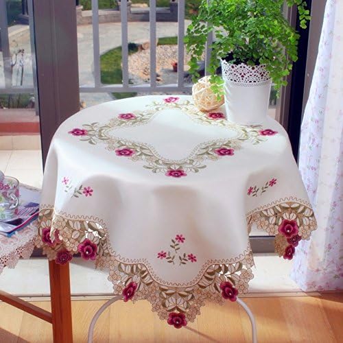 Pastoral style of lace embroidery table cloth fabric/ table/ round table/ table/ table-cloth-A 35x85cm(14x33inch)