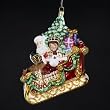Santa Claus and Mrs. Claus in Sleigh Polonaise Christmas Ornament 5.5"