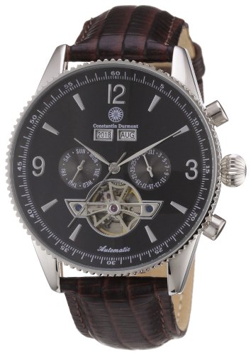 Constantin Durmont Herren-Armbanduhr XL Travis AnalogAutomatik Leder CD-TRAV-AT-LT-STST-BK Preisvergleich