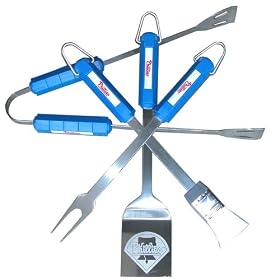 Motorhead Products MLB 4-Piece BBQ Grilling Utensil Set