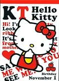 kawaii Memo Pad Hello Kitty with text from Japan