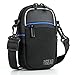 USA GEAR Compact Camera Case (Black) Point & Shoot Camera Bag with Accessory Pockets, Rain Cover & Shoulder Strap - Compatible W/Sony CyberShot, Canon PowerShot ELPH, Nikon COOLPIX, Olympus & More