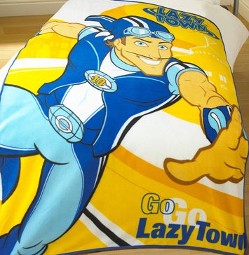 Lazy Town Fleece Blanket, Multi, 130 x 180 Cm