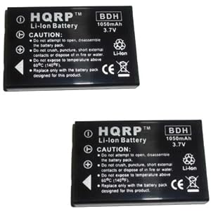HQRP Two Batteries for Aiptek GO-HD DAM-Z5X, A-HD+ V5VP, A-HD V5V, MZ-DV DZO-Z53 Camcorder... by 