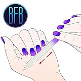 Bona Fide Beauty Crystal Nail Files - 3 Piece Czech Glass Nail Files with Cases - Best Glass Nail Files for Nail Care - Great Manicure Fingernail Files for Fingernail Strengthener - File Nails Gently