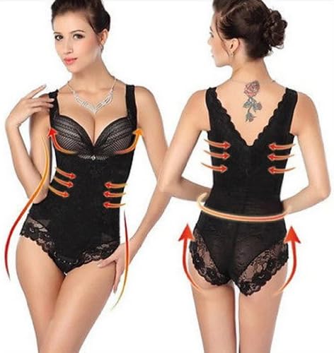 Iwoo Seamless Lady Sexy Corset Slimming Suit Shapewear Body Shaper (S, Black)