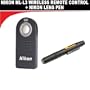 Nikon ML-L3 Wireless Remote Control Nikon ML-L3 Wireless Remote Control for Nikon D80 D70 D70s D50 N65 D40, D40x, D60 & D80 Digital SLR Cameras + Nikon Lenspen Cleaning System