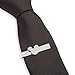 Mickey Mouse Silver Tone Tie Bar, Slide Clasp, 2 Inch With Presentation Box (Silver 2 Inch)
