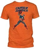 Men's Marvel Comics Captain America Fist Pump Fitted Jersey T-shirt