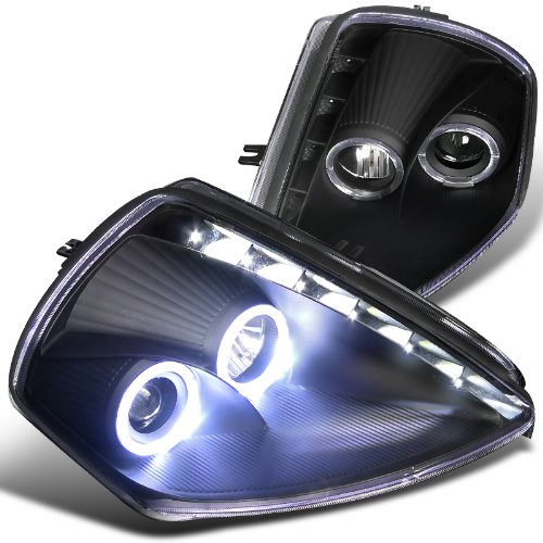 Mitsubishi Eclipse Coupe Black Halo SMD LED DRL Projector Headlights