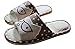 Bronze Times(TM Womens Premium Cartoon Cat Polka Dots Flax House Slipper (Coffee L)