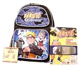 Naruto Shippuden Large Backpack with Heandband & Pen Set - Backpack Bundle