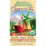 Celestial Seasonings Organic Tea, Vanilla Apple White, Tea Bags, 20-Count 1.4-Ounce (Pack of 6)