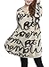 ELLAZHU Women Baggy Doodles Letter Knit Pullover Dress Onesize SZ61