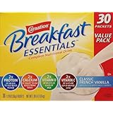 Carnation Breakfast Essentials Complete Nutritional Drink, French Vanilla 30 Pack, 2.38 Pound Total