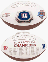 Buy New York Giants Super Bowl XLII Champions Full Size Medallion Football by K2