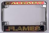 Calgary Flames NHL Chrome Motorcycle RV License Plate Frame