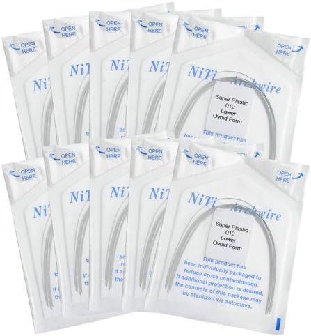 AZDENT® Dental Orthodontic Super Elastic Niti Archwire Round 012 Lower(Pack of 10)
