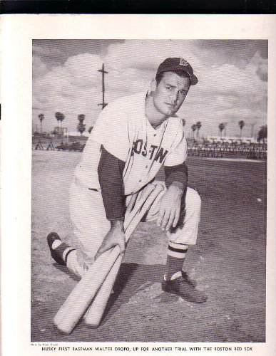 Walter Dropo Boston Red Sox Baseball Magazine Photo circa 1949