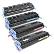 Complete Set Of Color LaserJet Q6000A, Q6001A, Q6002A, Q6003A (Blk, Cyan, Yellow & Magenta) Toner Cartridges For Use With HP Color LaserJet 1600, 2600, 2600n, 2605dn, 2605dtn Printers From Hewlett Packard.