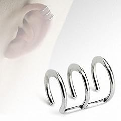 Ohr Fake Piercing Dreifachring aus Chirurgenstahl