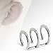 Ohr Fake Piercing Dreifachring aus Chirurgenstahl