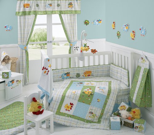 Little Farm 4 Piece Baby Crib Bedding Set by Living Textiles Baby
