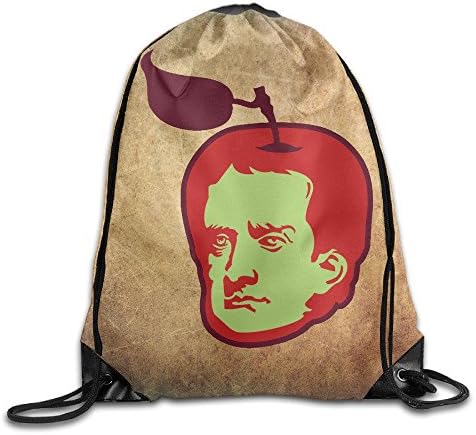 Funny Newton's Apple Drawstring Backpack Bag Gym Sack