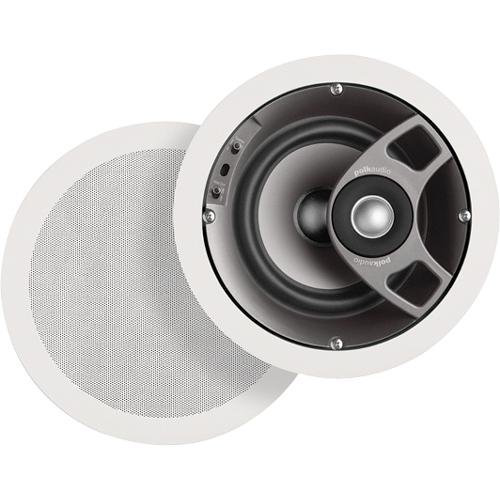 Polk Audio TC60i Round 2-Way 6.5-Inch In-Ceiling Loudspeaker (Single, White)