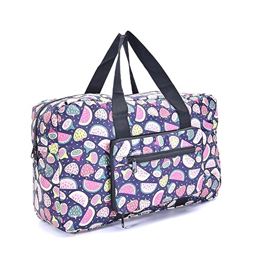 Folding Holdall Travel Bag Melon Print - Hand Luggage Size