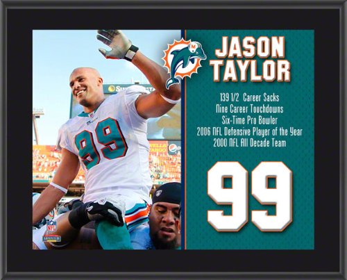 Mounted Memories Miami Dolphins Jason Taylor Retirement Photo Plaque
