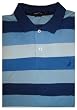 Men's Nautica Polo Shirt Blue Striped Size XL Short Sleeved