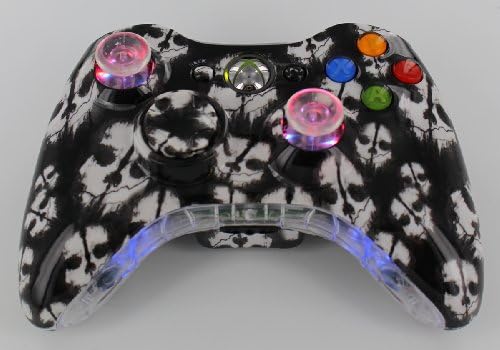 Xbox 360 Wireless Lighted Thumbstick Call of Duty Ghost White Controller + FREE Pouch Case