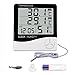 Mengshen Digital Hygrometer Thermometer, Indoor & Outdoor Temperature Humidity Monitor, Home Office Temp Humidity Gauge Meter - LCD Display, Battery Included - TH03