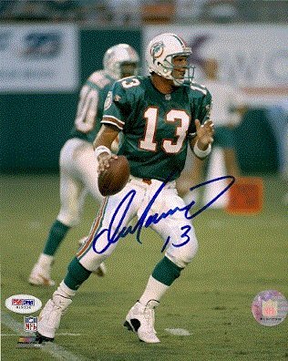 Autographed Dan Marino Miami Dolphins 8x10 Photo- Psa