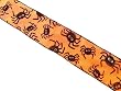 Halloween Orange & Black Wired Ribbon with Spider Pattern 2.5" X 60 Yards